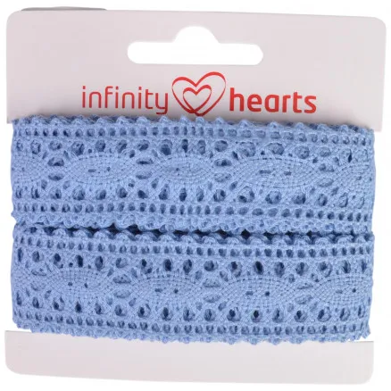 Infinity Hearts Pitsnauha polyesteriä 25mm 05 Sininen - 5m