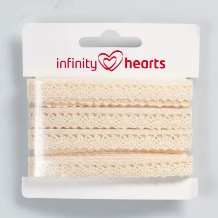 Infinity Hearts Pitsnauha polyesteriä 11mm 2 Ecru - 5m