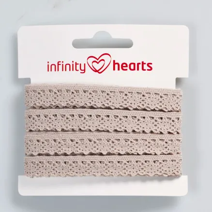 Infinity Hearts Pitsnauha polyesteriä 11mm 3 Hiekka - 5m