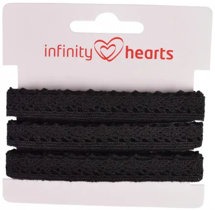 Infinity Hearts pitsinauha polyesteriä 11mm 11 Musta - 5m