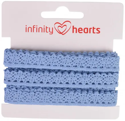 Infinity Hearts Pitsnauha polyesteriä 11mm 05 Sininen - 5m
