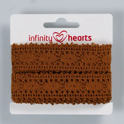 Infinity Hearts Pitsnauha Polyesterissa 25mm 4 Ruskea - 5m